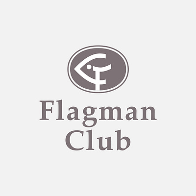 Flagman Club Logo branding design flat illustration lettering logo logodesign logotype minimal vector