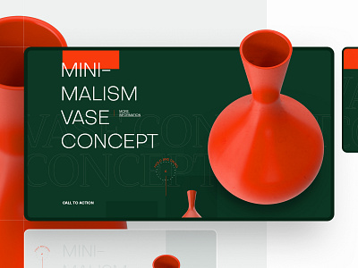 Vase Concept Design ceramics design landing page vase webdesign