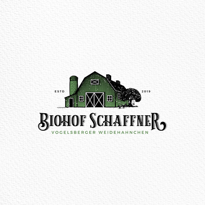 Biohof Schaffner agriculture classic farm farmer farmers market farming handdrawn logo mature old retail retro rooster rooster logo vector vintage