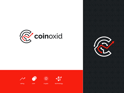 Coinoxid Logo Design branding coin creative crypto crypto wallet cryptocurrency design flat geometric logo identity logo minimal modern modern art rating technology type vector