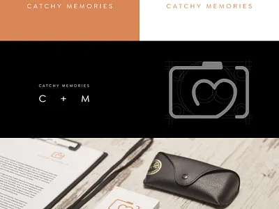 CATCHY MEMORIES branding design illustrator logo photographer ui visual design