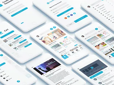 Online Course Mobile UI branding design ui ux