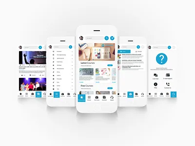 Online Course Mobile UI Homepages branding design minimal ui ux
