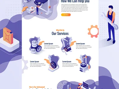 Car Repair & Maintenance carmainteance design graphic desgin icon landing page logo typography ui ux web website