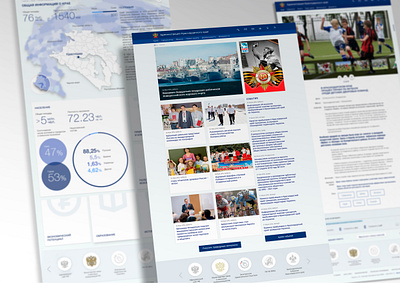 Site Administration of the Krasnodar region design flat ui ux web design