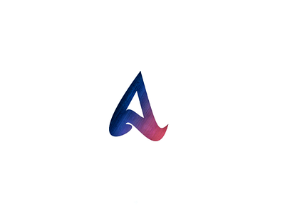 'A' Logo Concept art digital gradient icon logo