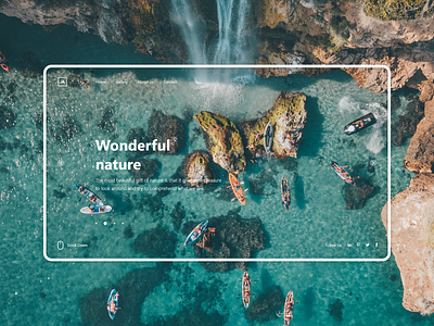 Nature Landing Page design concept documentary documentary national geographic landing page landingpage nature nature photography sea simple uiux design tranding ui user experience design ux weather web ui website wonderful nature