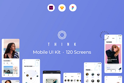 Think Mobile UI Kit app chat feed form library material message mobile mobile ui profile sign sign in system design ui ui kit ux