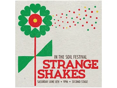 Rock and Roll Show allergies art flowers geometric gig gig poster graphic design hearts illustration poster screen print spring textured typography worn