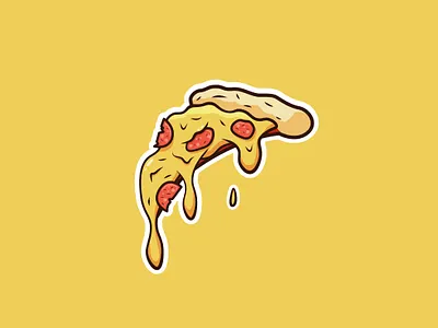 Pizza! 🍕 branding design drip food icon illustration italy love pizza slimy tasty texture vector