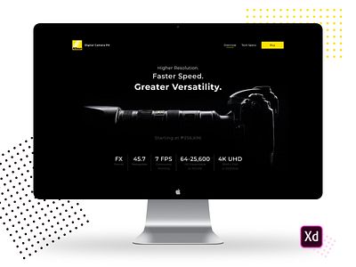 Nikon Web Homepage Concept camera concept digital camera home homepage landingpage ui concept ui design userinterface web design web ui