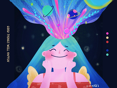 All good things happen design illustration