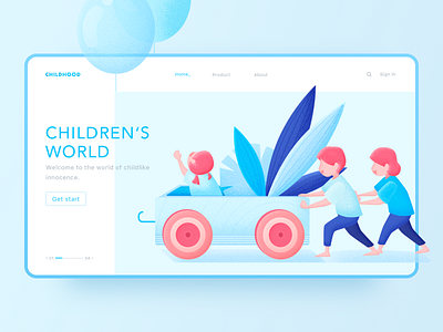 Childhood illustration ui web