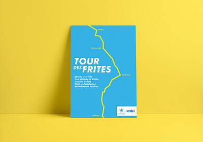 Tour Des Frites Poster bicycle bike bike ride biking brand branding cycling design flyer frites logo logodesign logotype path poster ride riding route tour tour des frites