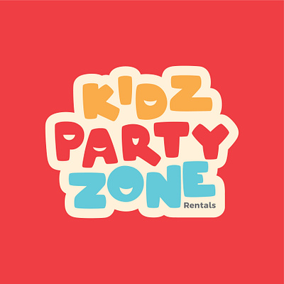 Kids Playful Logo. blue colorful design flat fun graphic design logo orange red typogaphy