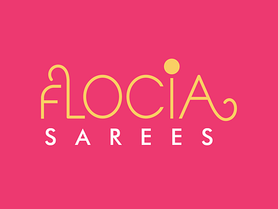 Logo Design for Flocia Sarees app branding ecommerce icon illustration logo vector