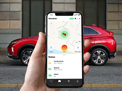 Remote your car app auto automative connected car ios iphone mobile smart car ui
