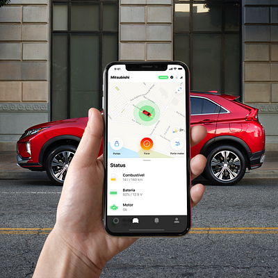 Remote your car app auto automative connected car ios iphone mobile smart car ui