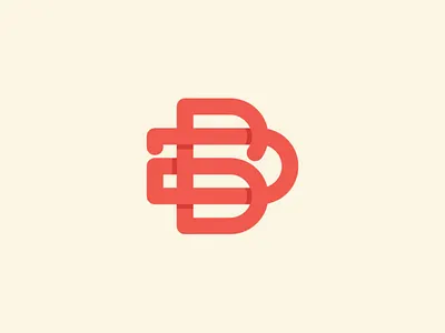 BD Monogram b bd continuous d db entangled flat initials intertwined knot letter letters logo mark modern monogram monoline stroke