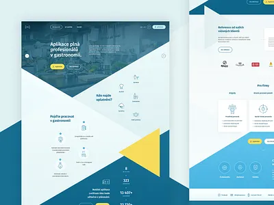 Gastronomy app landing page clean design gastronomy geometry lines minimal minimalism minimalistic simple ui webdesign