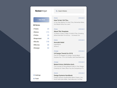 Notes Widget 065 adobe xd app button clean daily ui dailyui design list minimal minimalist todo typo typography ui ux web