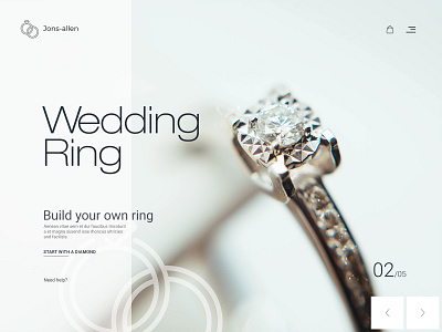 Jons-allen : Wedding Ring Website clean couple rings design diamond goldenring landing page light logo typography web design webdesign website website design wedding wedding ring