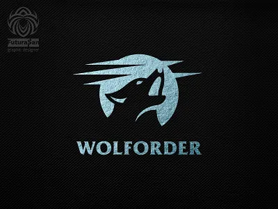 WolfOrder logo beautiful brand buy logo design dog howls at the moon identity logo logotype moon nocturnal predator wolf