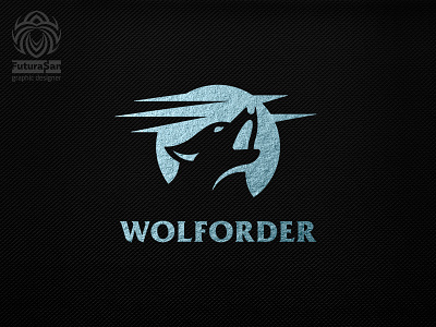 WolfOrder logo beautiful brand buy logo design dog howls at the moon identity logo logotype moon nocturnal predator wolf