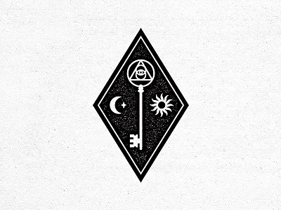 Ortus patch emblem esotheric key logo moon occult ortus patch sun