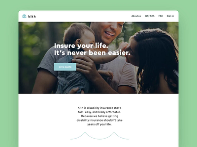 Kith animation design landing page scroll web