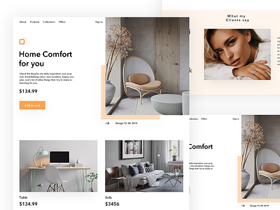 Homepage Web UI beautiful buy coloful creative design fashion home minimal style ui ux web website