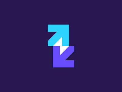 Arrow + Lightning bolt Mark arrow arrow logo arrows bolt bolt logo energy exchange identity light lightning logo logo mark mark minimal negative space power swap symbol thunder vector