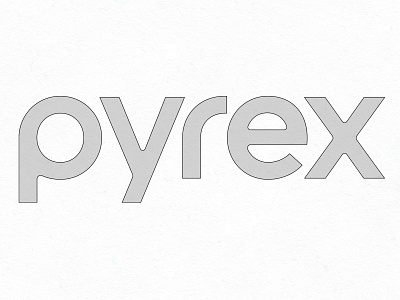 Pyrex Logo for Debossing branding deboss hand lettering lettering logo logotype type typography