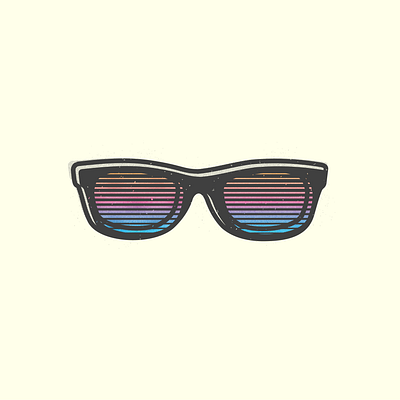 Sunglasses gradient halftone illustration sunglasses vector