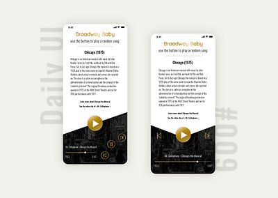 Daily UI #009 - Music Player app daily ui daily ui challenge dailyui design musical player ui