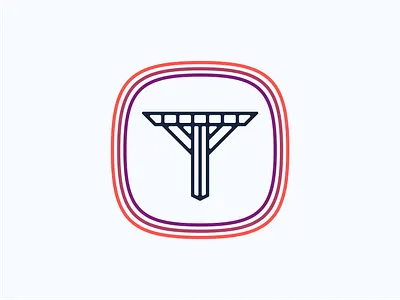 "T" Logo Design in Color app badge design designer digital dribbble graphic illustration illustrator logo logodesigns modern modern logo photoshop shapes simple symbol t typography vintage