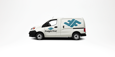 Freight First Minivan adobe illustrator adobe photoshop brand branding design graphic design logo logocore minivan mockup transport transportation design vector