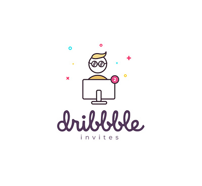Dribble Invite clean design designer dribbble illustration invites invites giveaway vector