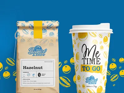 Bounce and Brew Branding brand identity designer branding coffee branding design illustration logo logo design packaging design packaging mockup pattern design playful typography