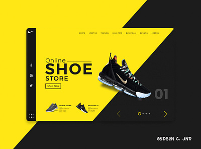 Shoe Store design nike shoes shoe store ui user interface user interface design web design website