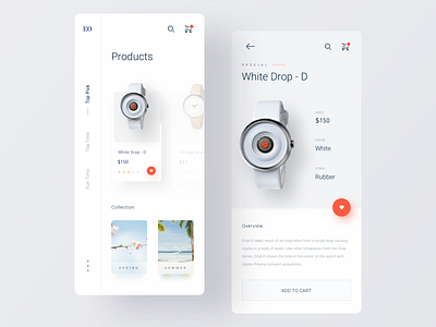 Watch Shop App accessories add to cart app clean ecommerce ecommerce app fashion minimal minimalist mobile shop shopping app store ui ui ux ui ux watch