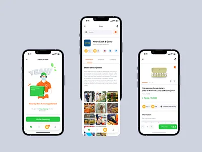 Ultra Fresh app / New case on Behance app application behance delivery food interface mobile ui ux