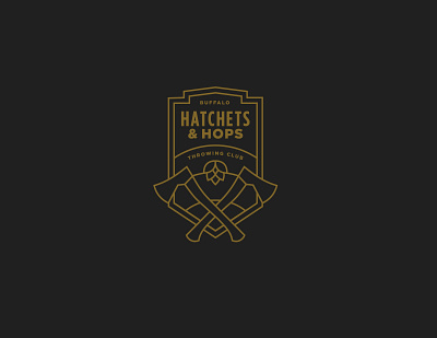 Hatchets & Hops Rebrand Concept axes beer branding buffalo ny crest hatchets hops rebrand stronghold studio