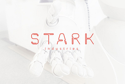 Stark Industries branding dribbble font futuristic ironman logo popular typeface typography