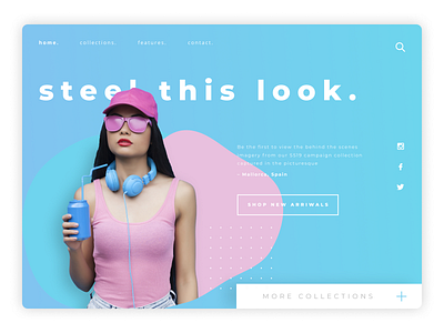 Fashion lookbook blue color design fashion look book lookbook pink shop store ui uidesign ux uxui web webdesign