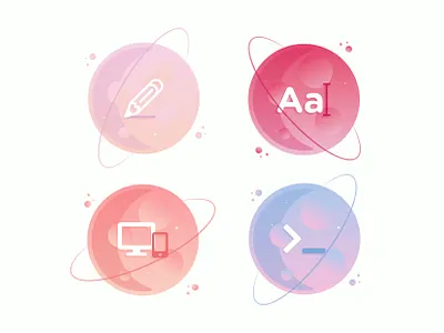 DailyUI #055 - Icon Set 055 challenge dailyui design gradient icon icon set set ui