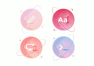 DailyUI #055 - Icon Set 055 challenge dailyui design gradient icon icon set set ui