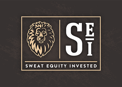 Sweat Equity Invested character illustration investing leon lion logo portrait retro vector vintage