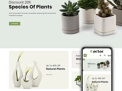 Cactac - Plant Shop OpenCart Template $67 opencart opencart template plant shop plant template web development webdesign website