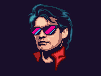 80s guy 1980s art design illustration illustrator outrun retro retrowave signalnoise synthwave vaporwave